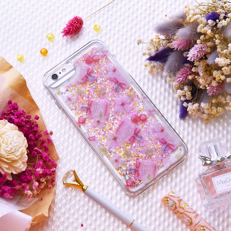 [Pink Bubble] ONOR quicksand phone case for iPhone 6/6s/7/8 plus - Phone Cases - Plastic Multicolor