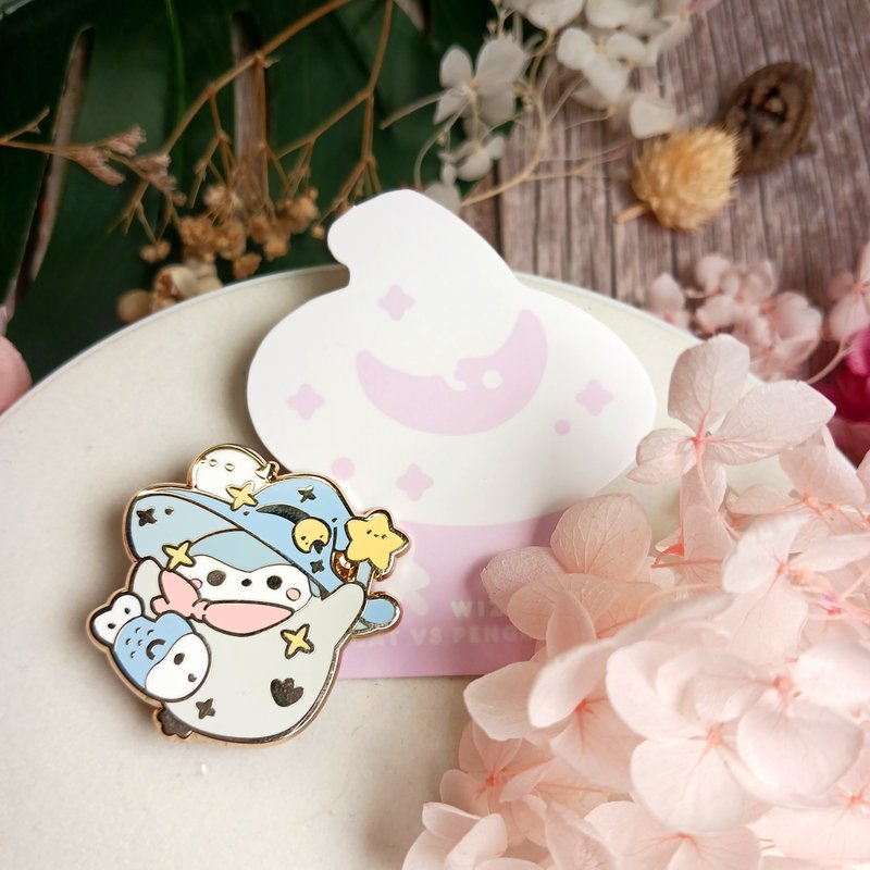 Wizard Penguin Brooch - เข็มกลัด - โลหะ 