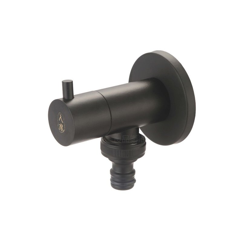 [Renshui Liangpin Bathroom] Simple water plug quick connector (black) 34-119 Renshui Design made in Taiwan - อุปกรณ์ห้องน้ำ - ทองแดงทองเหลือง สีดำ