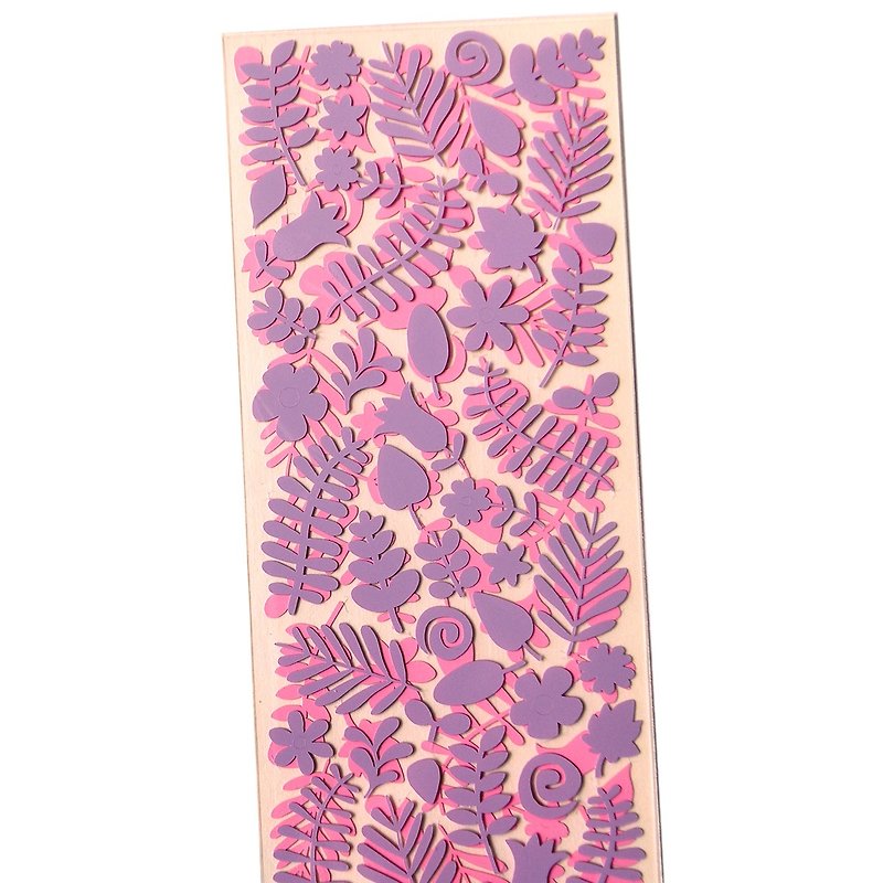 花葉の盛り合わせシール (119) - シール - 防水素材 ピンク
