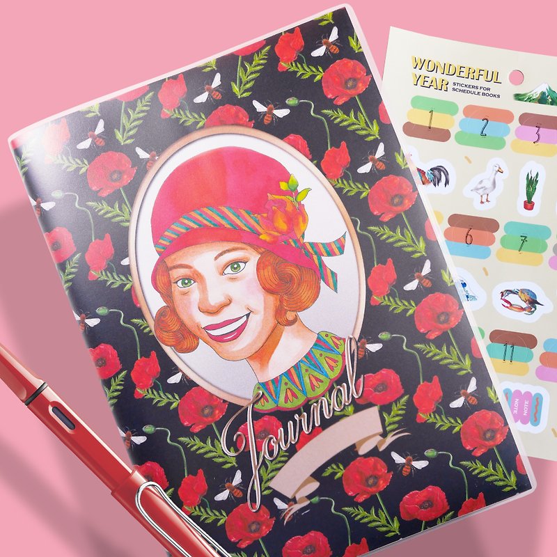 Poppy Lady Planner - Notebooks & Journals - Paper Red