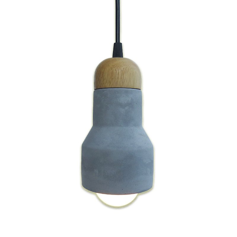 Cement flashlight shape chandelier size LOFT industrial style retro Cement material - โคมไฟ - ปูน สีเทา