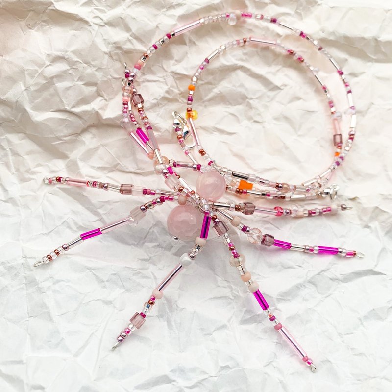 Sweet Edge Spider Necklace Tutorial Kits - สร้อยคอ - แก้ว สีน้ำเงิน