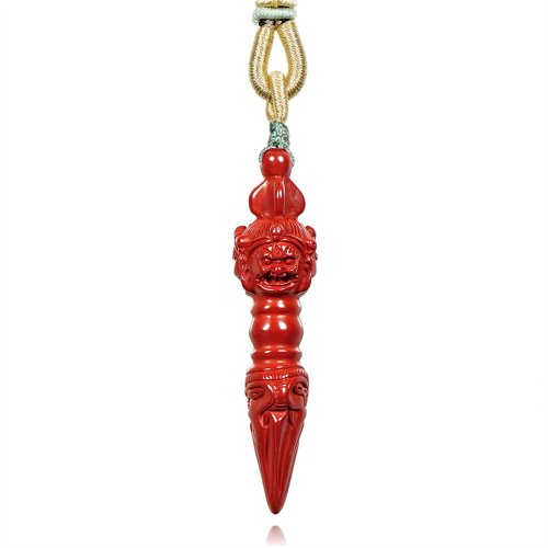 正佳珠寶 Gemsrich Jewelry 【正佳珠寶】帝王硃砂 避邪金剛杵 金剛杵硃砂吊墜