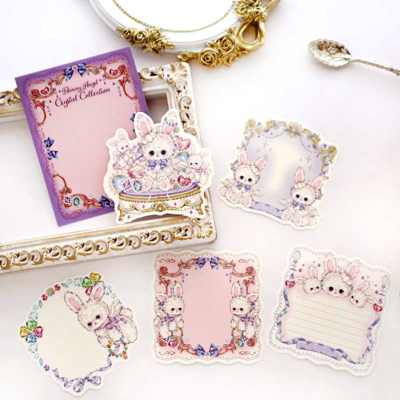 [Bunny Angel Crystal Collection] Die-cut memo CHO211 - Sticky Notes & Notepads - Paper Purple