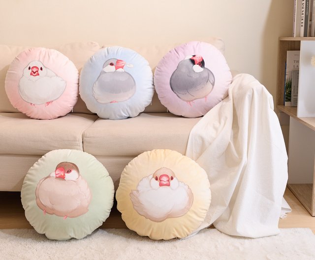 文鳥大福 ラウンドピロー | オフィスクッション | - ショップ 文鳥大福 ラウンドピロー | オフィスクッション | - ショップ