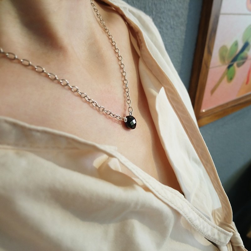 spot necklace_焦點項鍊 | 925純銀 個性商品 限量 設計師手作 - 項鍊 - 銀 銀色