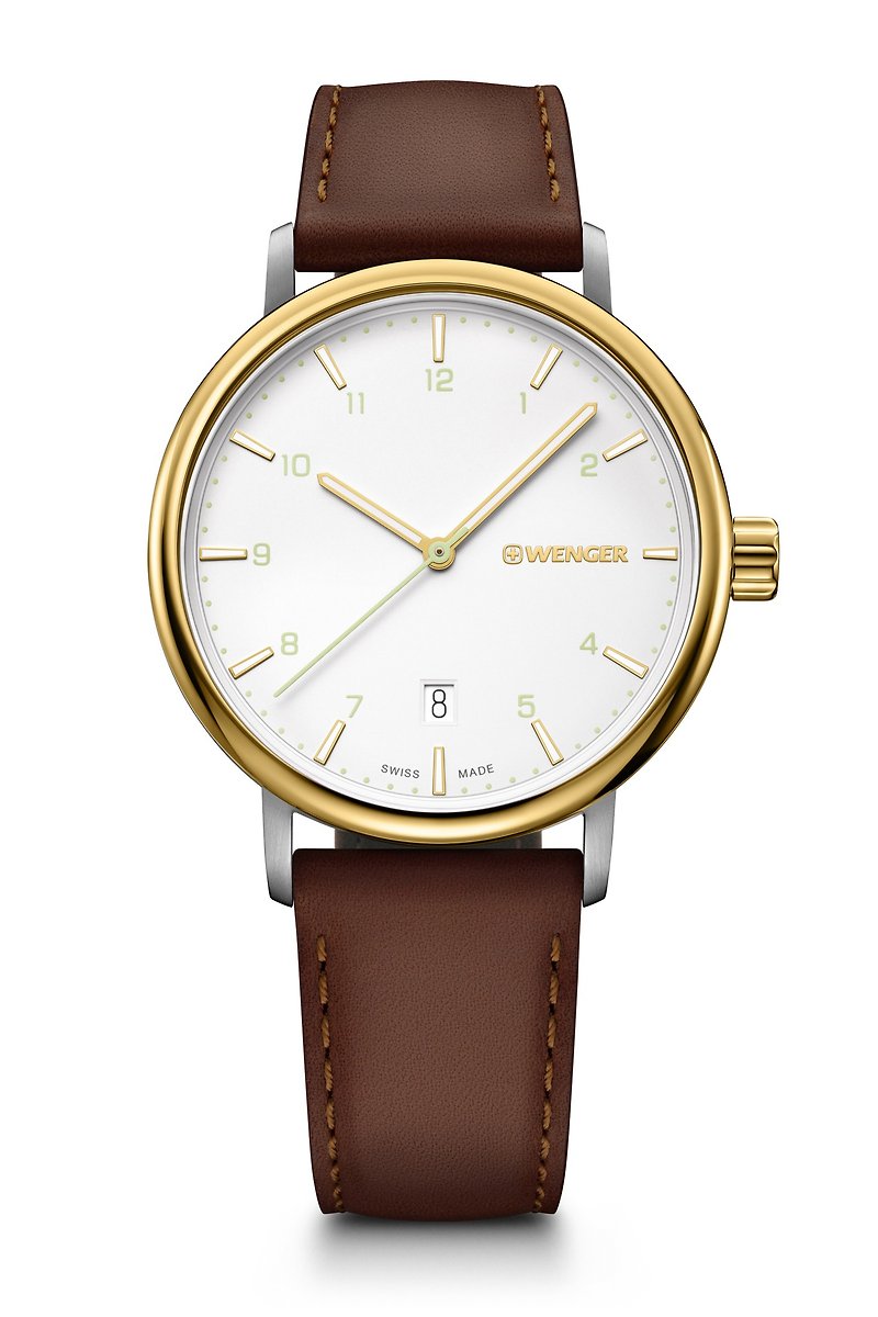 Swiss Wenger Urban Classic classic metropolis fashion watch - นาฬิกาผู้ชาย - สแตนเลส สีทอง