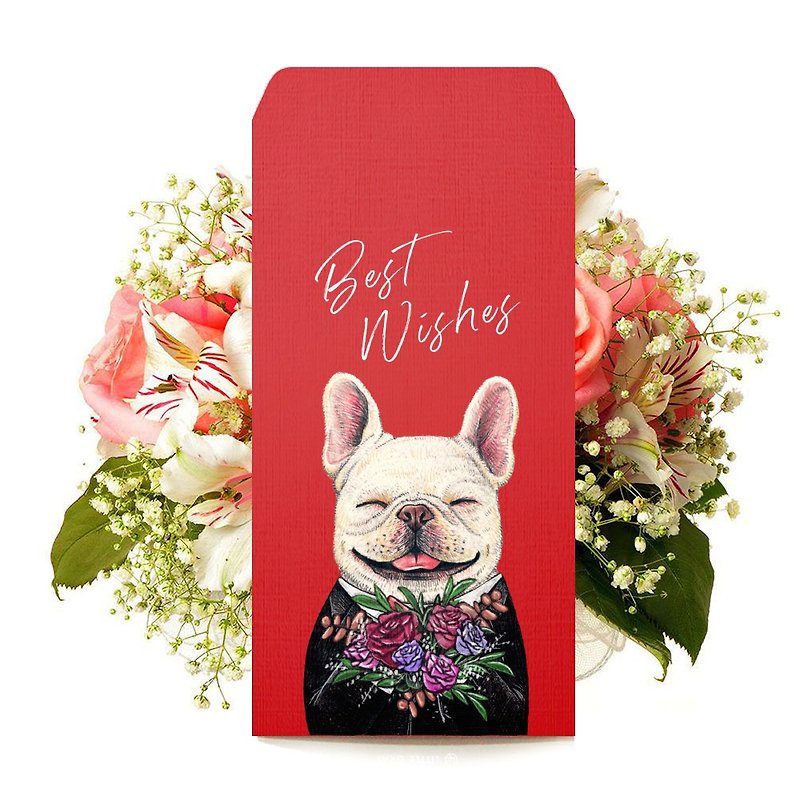 【Suit French Bouquet】Happy Wedding 3 pieces - ถุงอั่งเปา/ตุ้ยเลี้ยง - กระดาษ สีแดง