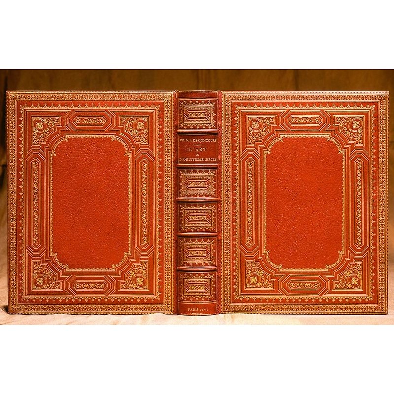 Art of the Eighteenth Century - Brothers Goncourt - Antique Book - หนังสือซีน - กระดาษ 