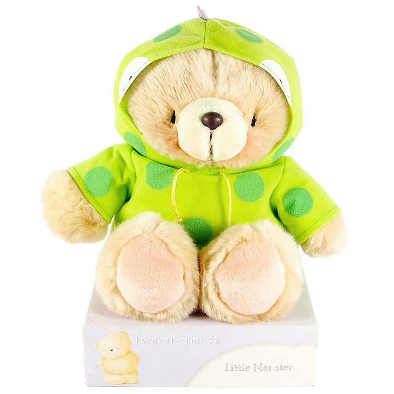 8 inches/little monster fluffy bear [Hallmark-ForeverFriends fluff-cross dress series] - ตุ๊กตา - วัสดุอื่นๆ สีเขียว