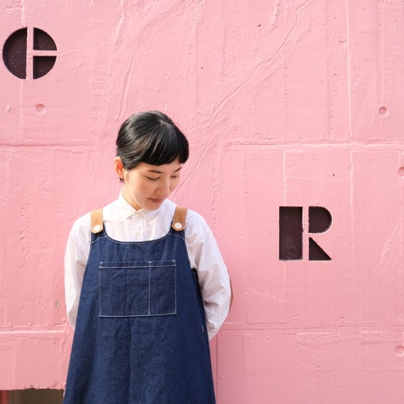 12oz denim dress - One Piece Dresses - Cotton & Hemp Blue