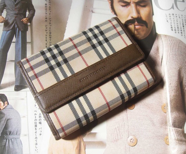 OLD-TIME] Early second-hand old bag BURBERRY short wallet - Shop OLD-TIME  Vintage & Classic & Deco Wallets - Pinkoi