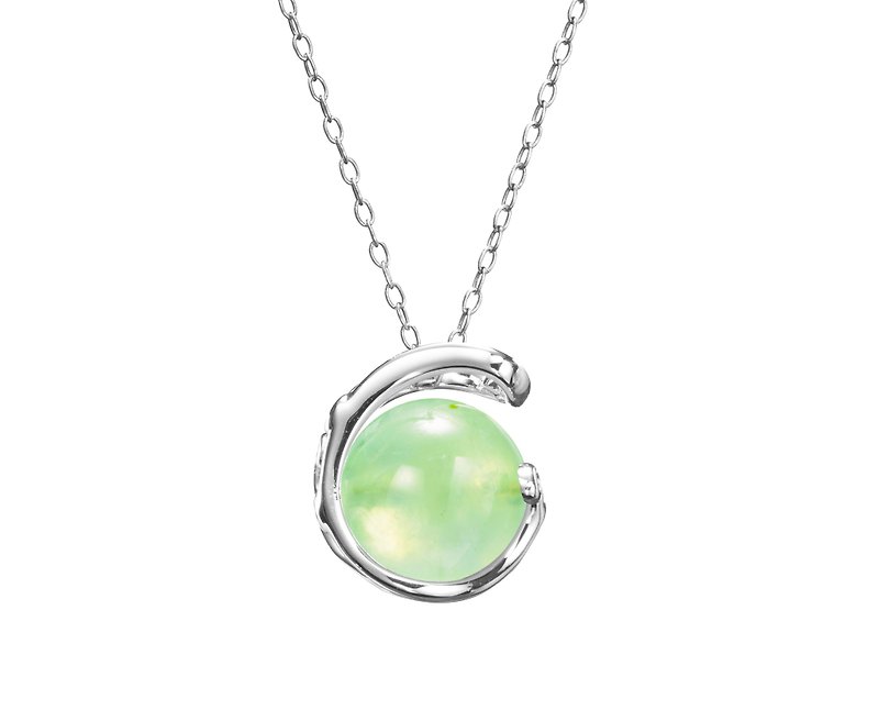 Peridot 925 Sterling Silver Pendant Necklace, Simple August Birthstone Jewelry - Collar Necklaces - Sterling Silver Green