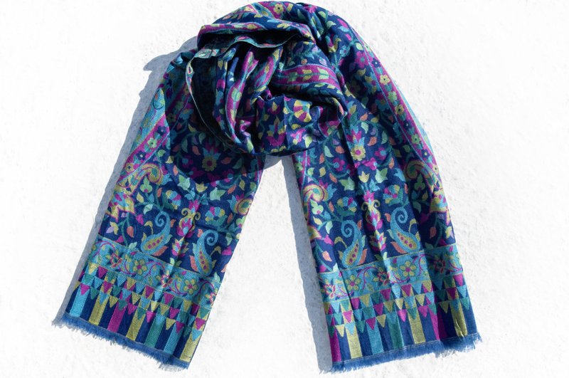 喀什米爾Pashmina 克什米爾 羊絨圍巾 編織圍巾 手工編織Cashmere - 圍巾/披肩 - 羊毛 多色