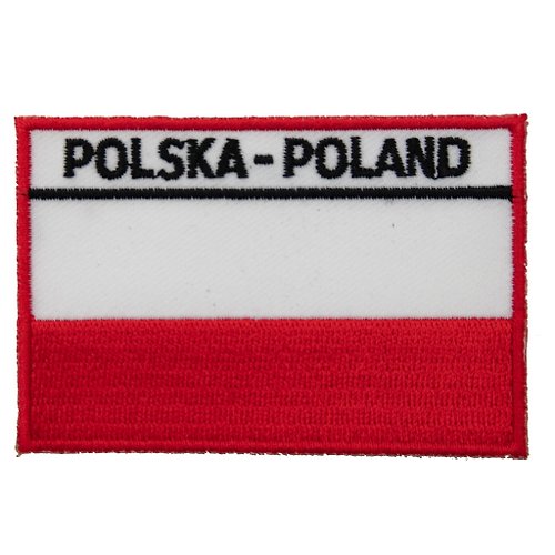 A-ONE 波蘭 國旗 刺繡貼布繡 布章 徽章 立體繡貼 識別章 補丁 布標貼紙