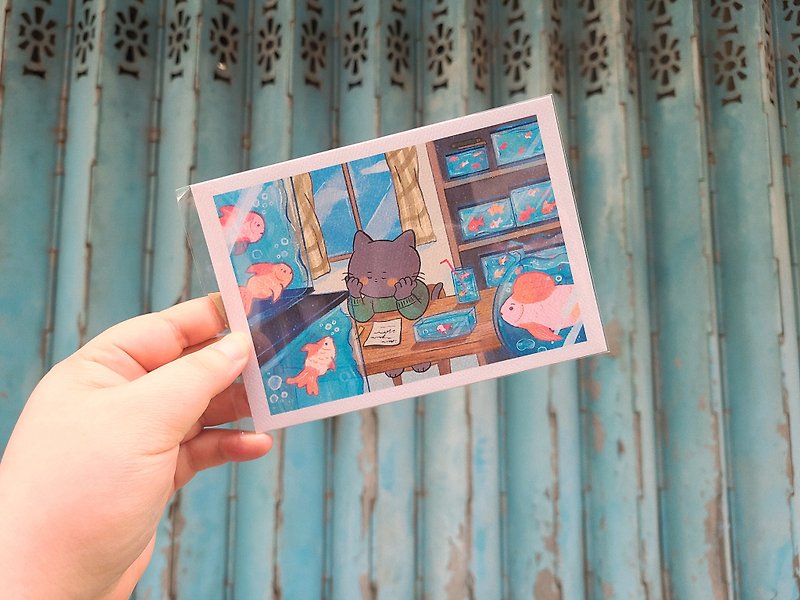 The Goldfish Room - A6 Postcard - Cards & Postcards - Paper Blue