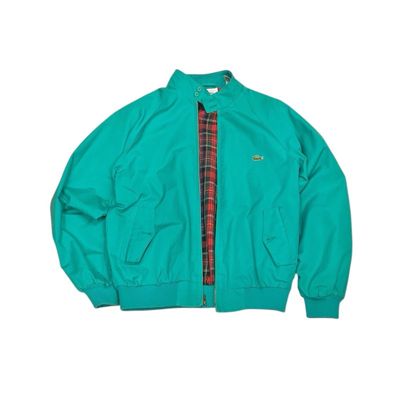 80s Vintage Lacoste 湖水綠 g9版型 哈靈頓外套 - 男夾克/外套 - 棉．麻 多色