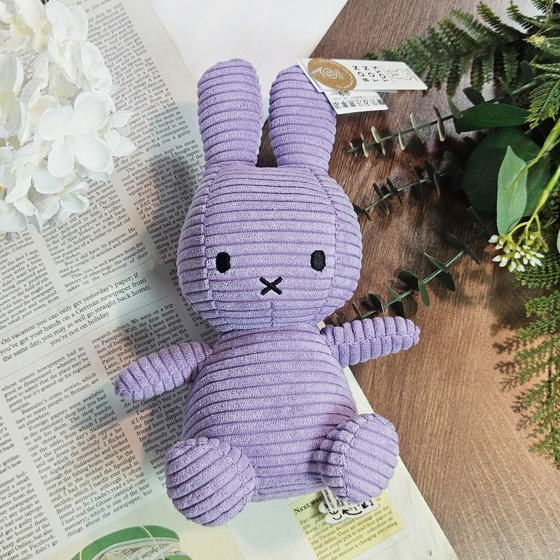 [Preferred Christmas Gift Exchange] Miffy ECO Corduroy Stuffed Doll 23CM-Lilac Purple - Stuffed Dolls & Figurines - Polyester Purple