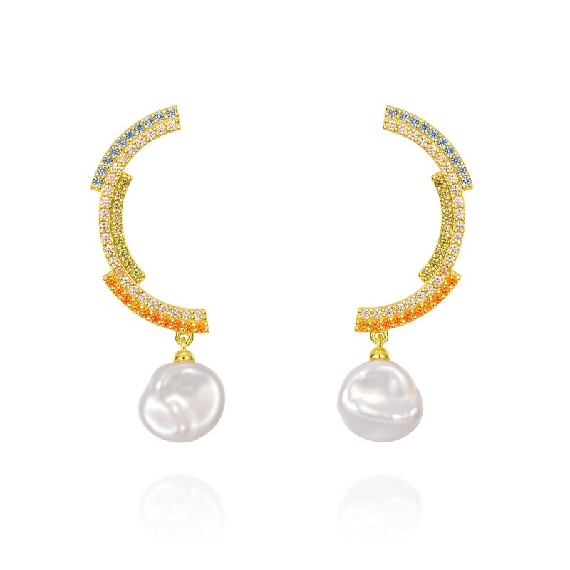 Wulala Collection - Fantastic Earrings - ต่างหู - เงินแท้ สีทอง