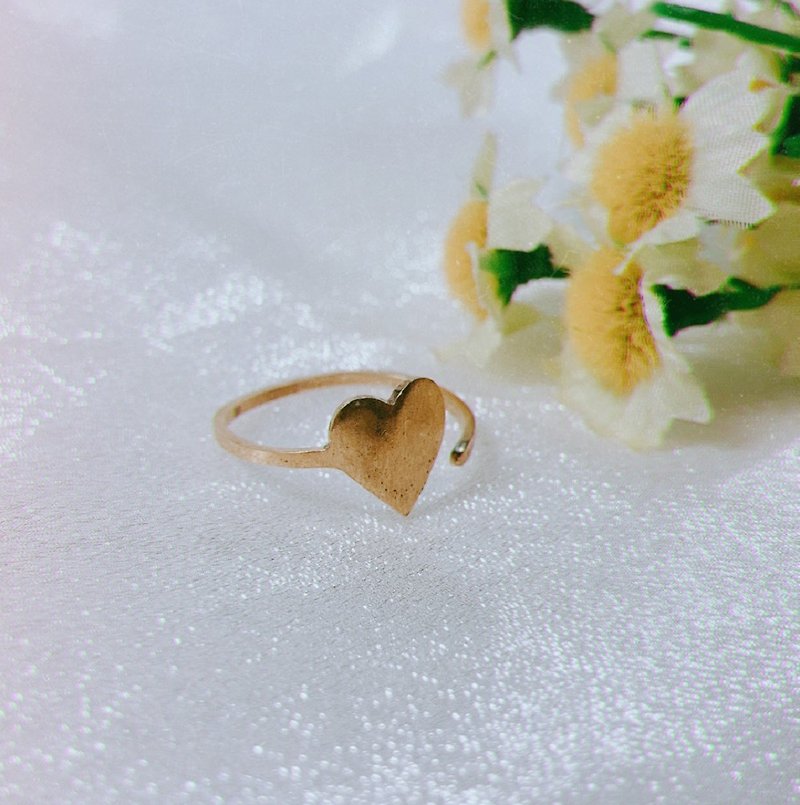 Little Heart-Adjustable Ring - General Rings - Copper & Brass 