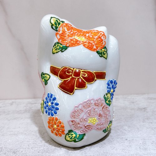 九谷焼招き猫 | 花水 - ショップ ourlittlezoneluckycat 置物 - Pinkoi