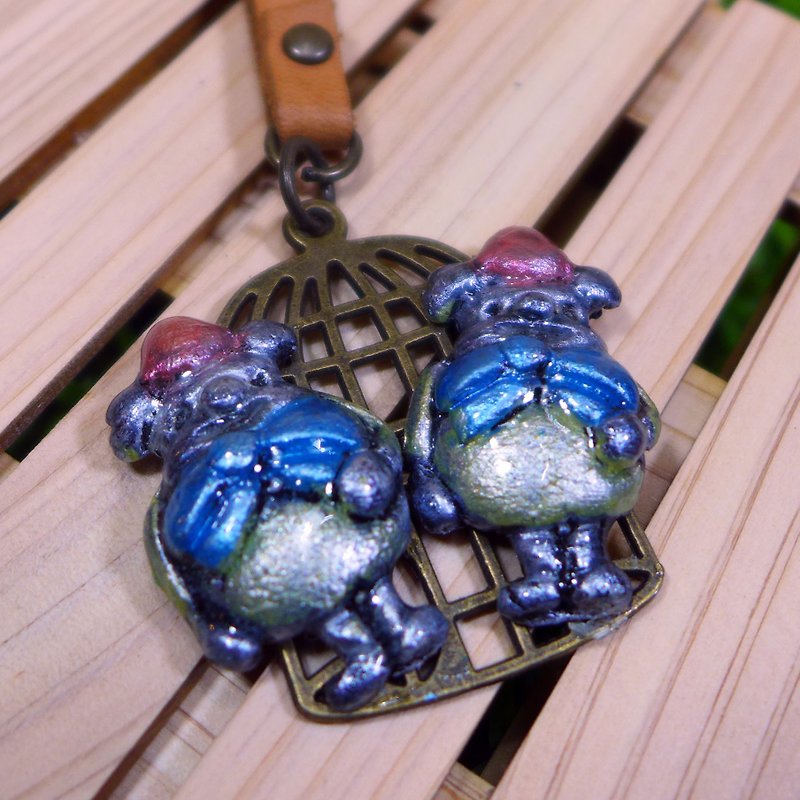 Steam Punk - Personalized Party - love telling stories twins - Keychains - Other Metals Brown
