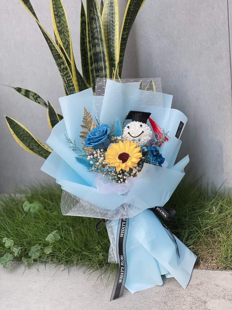 畢業花束 \星空\ 向日葵花束 乾燥花束 畢業快樂 - 擺飾/家飾品 - 植物．花 粉紅色
