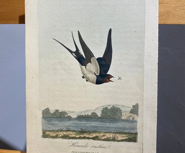 つばめの刺繍絵／日本の古道具