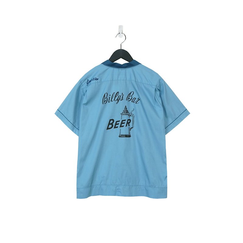 ‧PLAN：ドリー::ヴィンテージVINTAGE50sOLYMPLANブルーボウリングシャツT805079 - シャツ メンズ - コットン・麻 ブルー