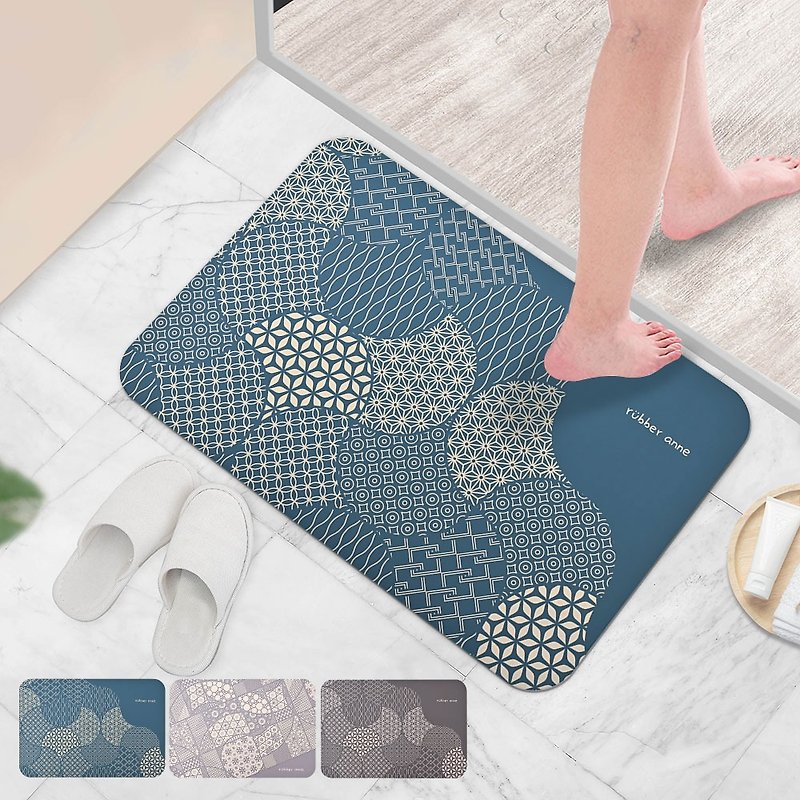 [rubber anne] 20 seconds advanced instant absorbing soft diatomaceous earth absorbent floor mat and window grille (60x40cm) - Rugs & Floor Mats - Other Materials Multicolor