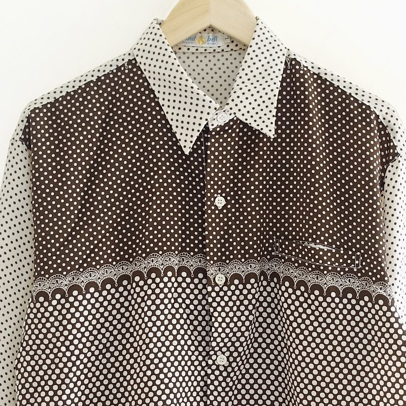 │Slowly | Retro little bit - vintage shirt │ vintage. Vintage - เสื้อเชิ้ตผู้ชาย - เส้นใยสังเคราะห์ หลากหลายสี