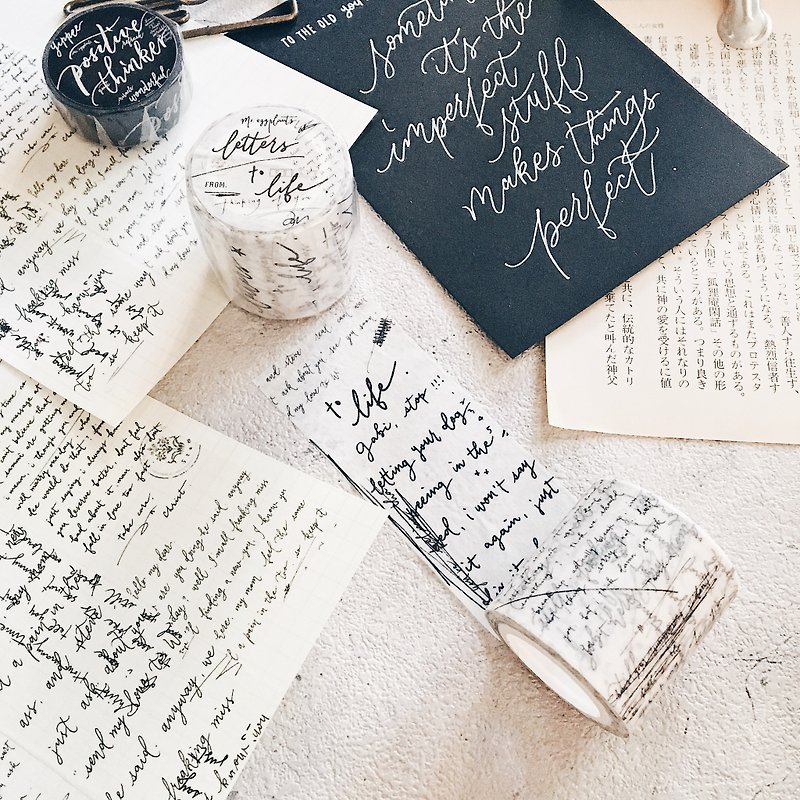 Washi Tape: Letters To Life. - มาสกิ้งเทป - กระดาษ ขาว
