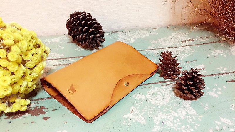 Brown tanned leather handbook - Notebooks & Journals - Genuine Leather Brown