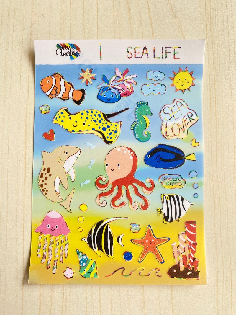 sealife sticker 14 - Stickers - Paper Multicolor