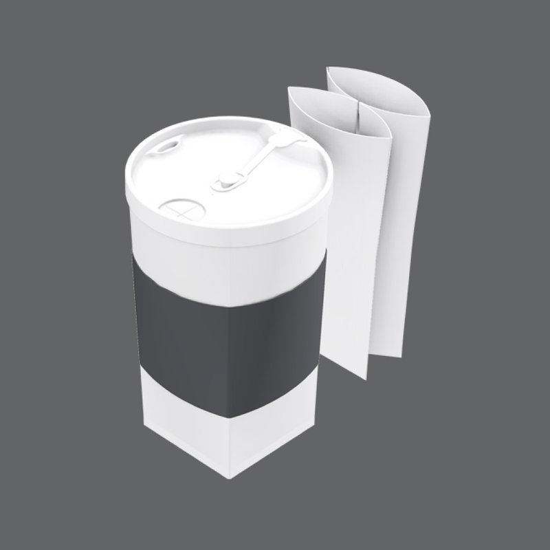 FOFOCUP 台灣創意可摺疊16oz折折杯(黑灰) - 其他杯子 - 塑膠 黑色