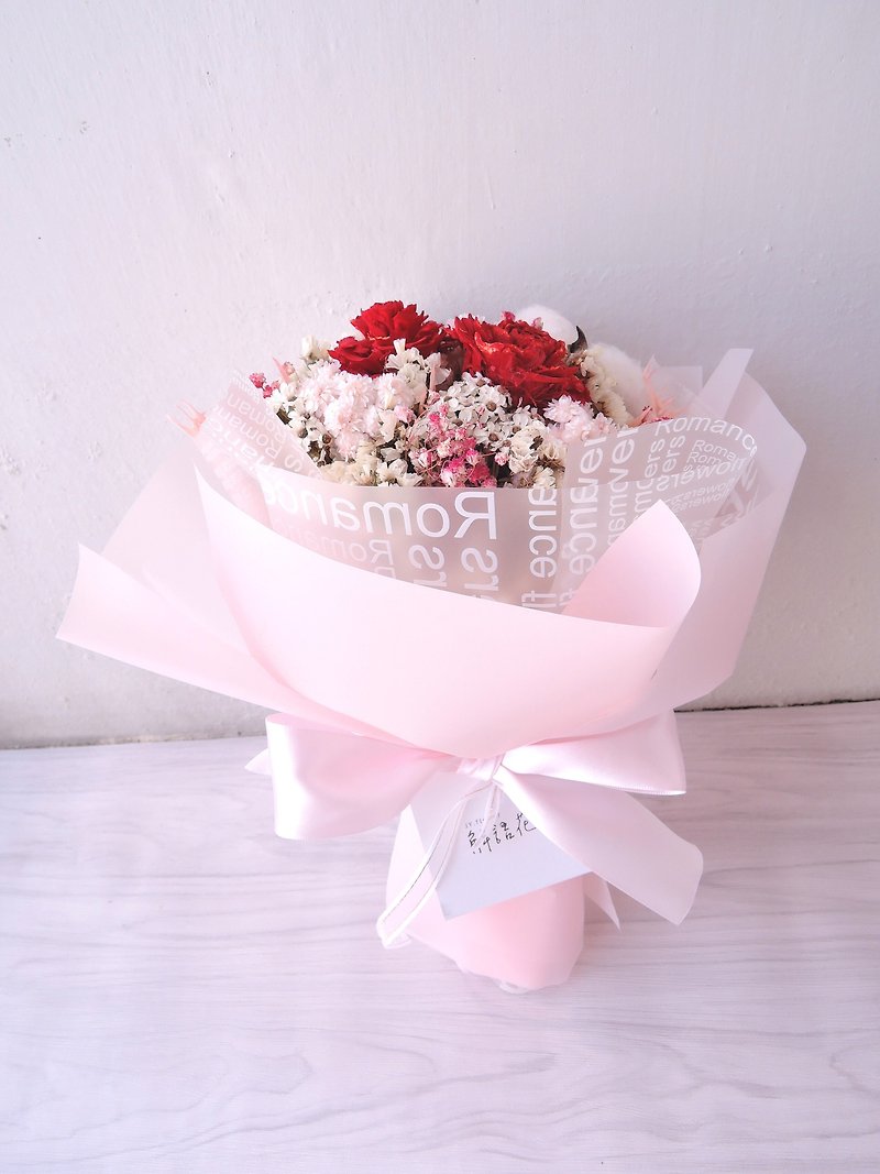 JY.flower Jie Yuhua [collection] cherish dried bouquet of red roses - ตกแต่งต้นไม้ - พืช/ดอกไม้ สึชมพู