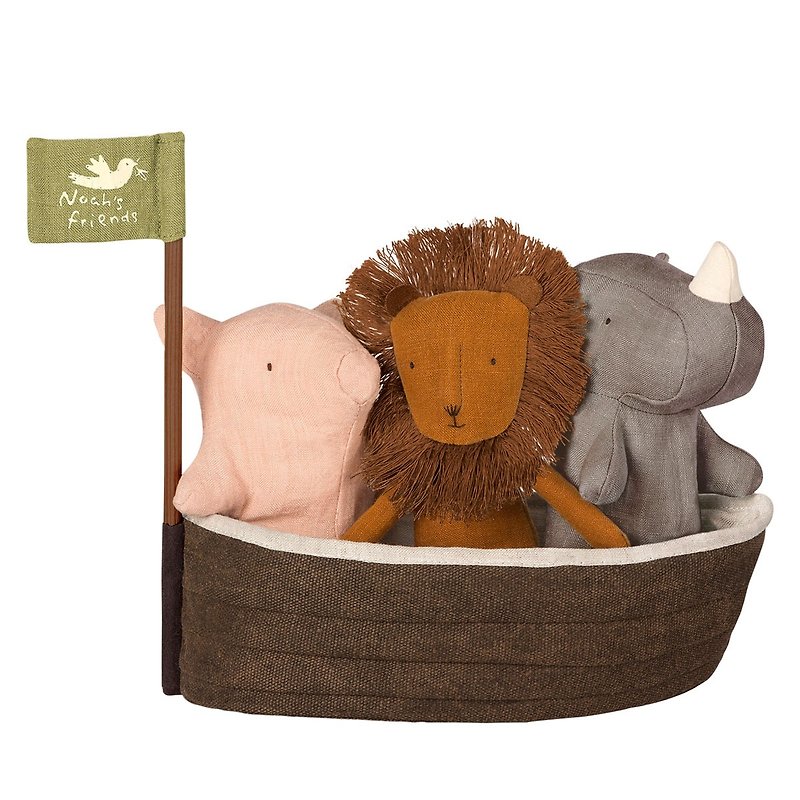 ノアの方舟と小動物3匹は売り切れ間近 - 人形・フィギュア - コットン・麻 多色