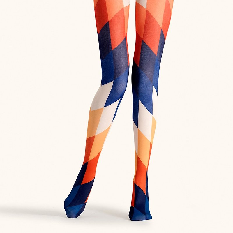 iken plan creative designer brand pantyhose stockings socks stockings overlap painted pattern - Socks - Cotton & Hemp 