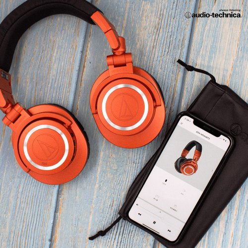 Audio-Technica ATH-M50xBT2 MO Wireless Over-Ear Headphones Metallic  Light×Bright Orange