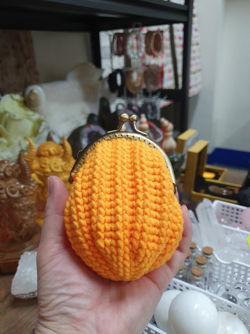 Material package (finished product) Pumpkin series mouth gold bag coin purse - กระเป๋าใส่เหรียญ - ผ้าฝ้าย/ผ้าลินิน หลากหลายสี