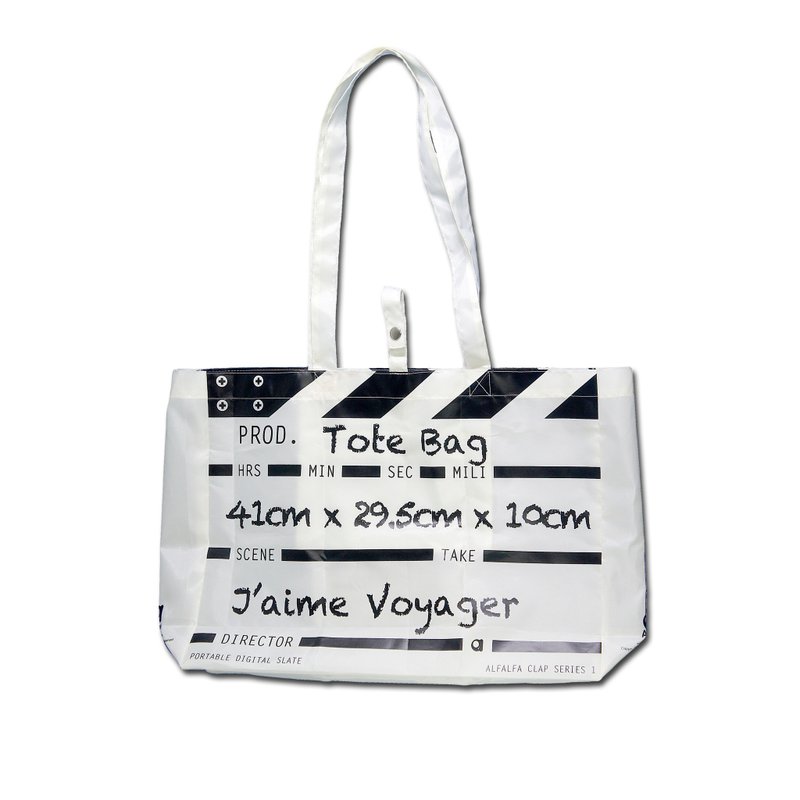 Director Clap Tote Bag - White (Polyester) - Messenger Bags & Sling Bags - Polyester White