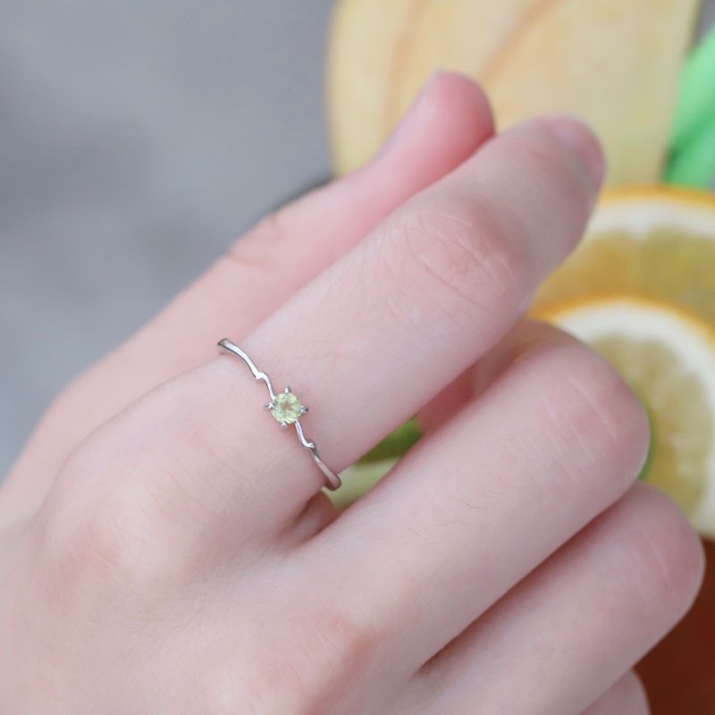 Ring 925 Silver heart Stone adjustable ring - แหวนทั่วไป - เครื่องเพชรพลอย สีเงิน