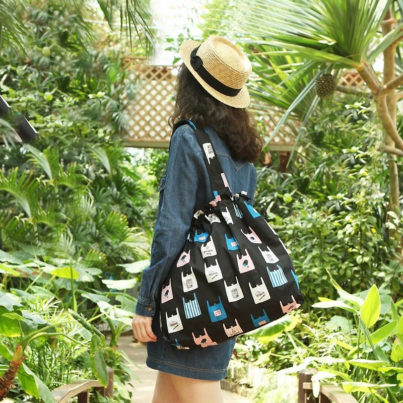 Antenna Shop picnic fun bunch folding shopping bag - colorful bags, ATS95711 - Messenger Bags & Sling Bags - Nylon Multicolor