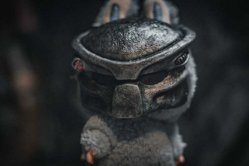 Labubu面具鐵血戰士 Predator 面罩配件, Labubu Predator Mask - 公仔/玩偶 - 樹脂 銀色