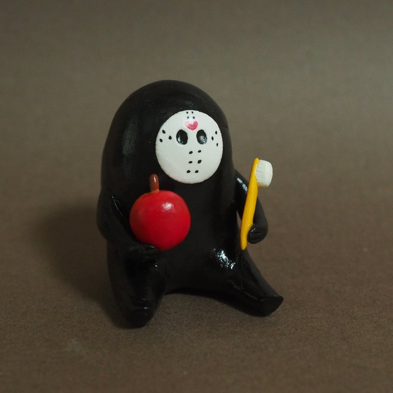 Toothbrush Mask - 擺飾/家飾品 - 黏土 黑色