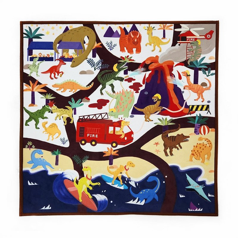Cherry and Harry - Jurassic World Dinosaur Waterproof Washable Play Rug - 地墊/地毯 - 其他材質 