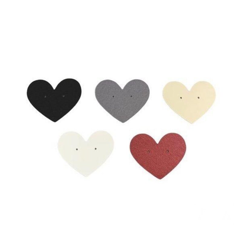 Earring mount Heart S LOGO free domestic production 50 sheets 5color - กล่องเก็บของ - กระดาษ สีดำ