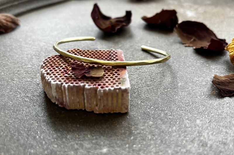 Faceted Brass Bracelet - Bracelets - Copper & Brass Orange