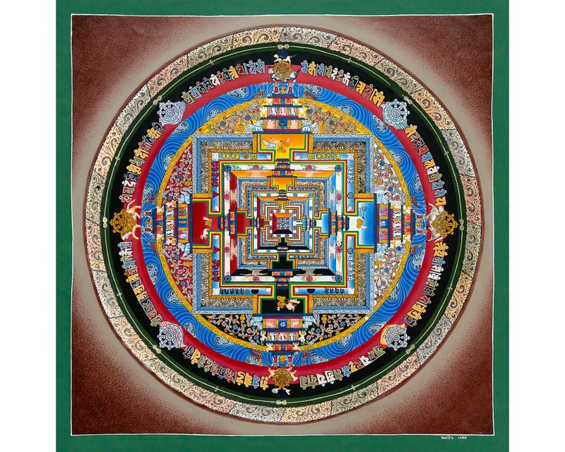 Tibetan Kalachakra Mandala Thangka –   Unity of Time, Space, and Enlightenment - Wall Décor - Other Materials Multicolor